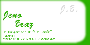 jeno braz business card